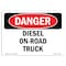 Signmission Safety Sign, OSHA Danger, 3.5" Height, 5" Width, Diesel On-Road Truck, Landscape OS-DS-D-35-L-2063 - alternate 1